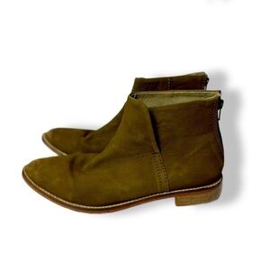 Free People Brown Boho Back Zipper Ankle Boots 41